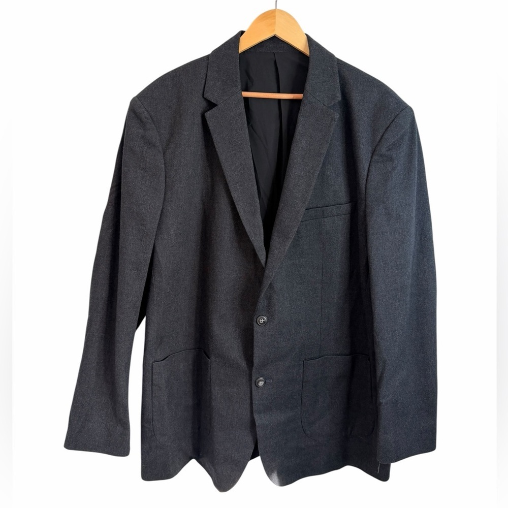 Fairlane Dark Charcoal Sport Coat Blazer Suit Jacket Fully Lined Mens Sz XXL